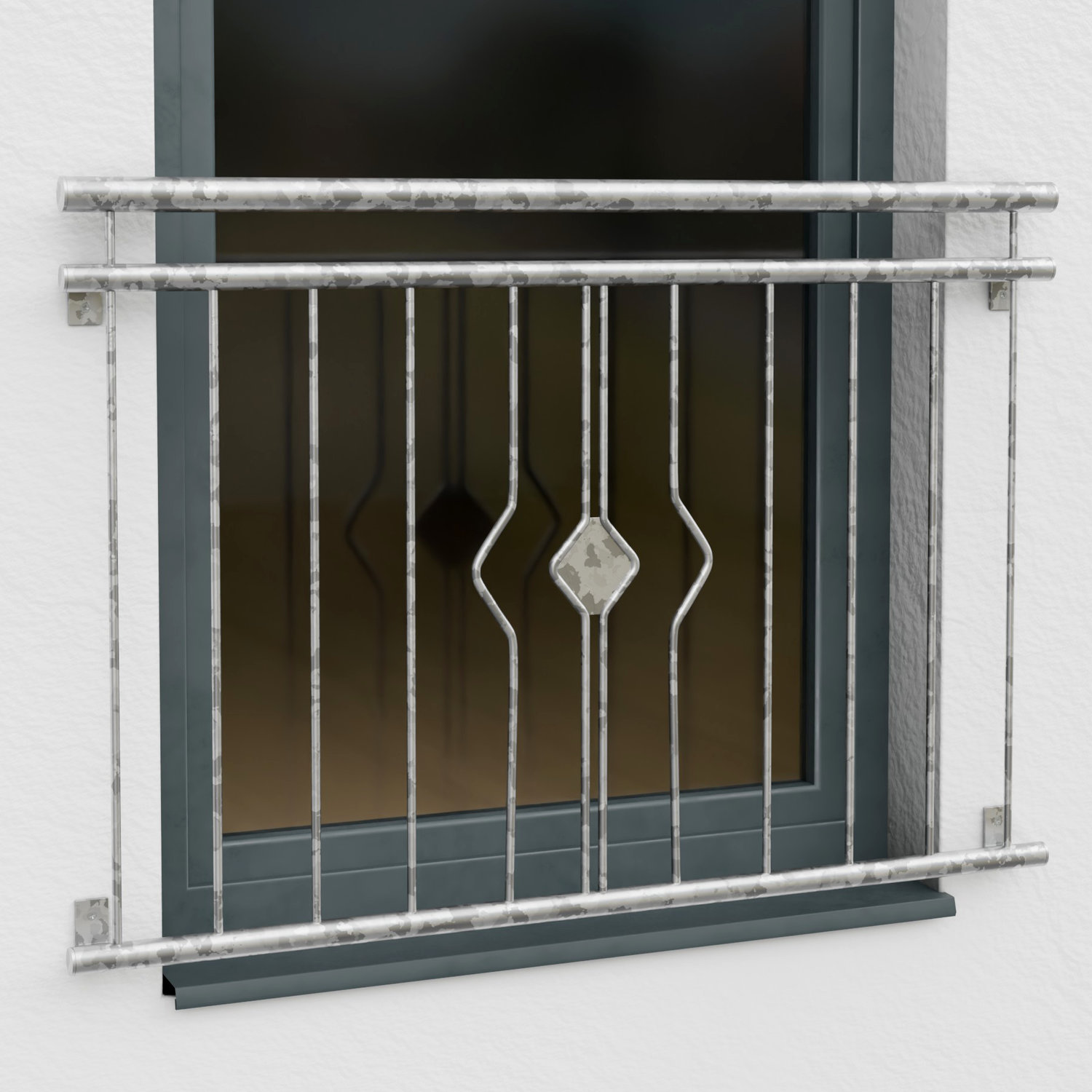 Frans balkon verzinkt Rhombus Ornament 