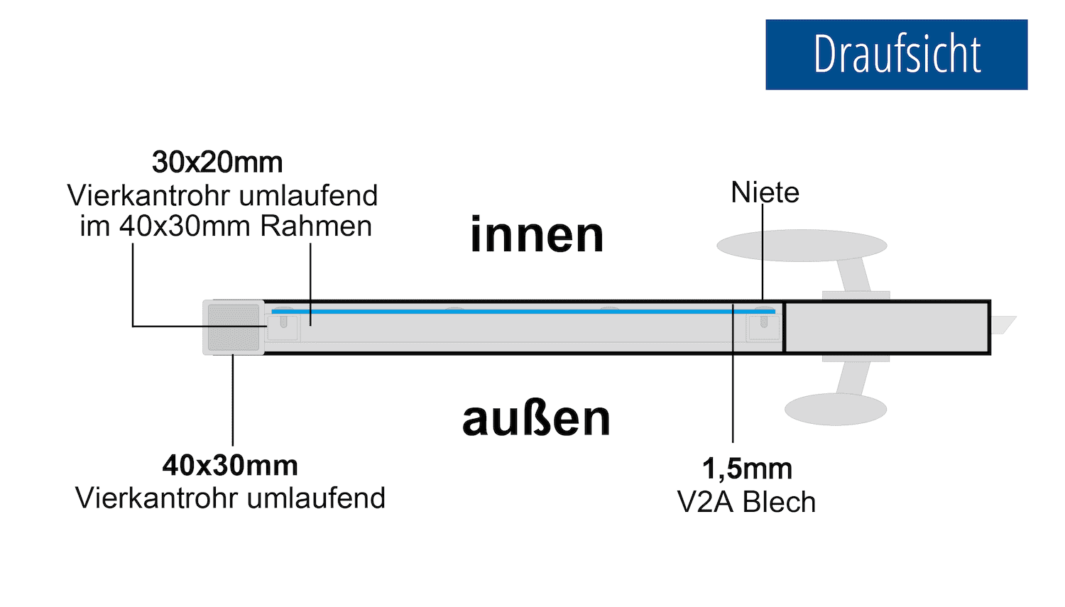 Tuindeur RVS 1-vleugelig privacyscherm Ondoorzichtig, UB, BK