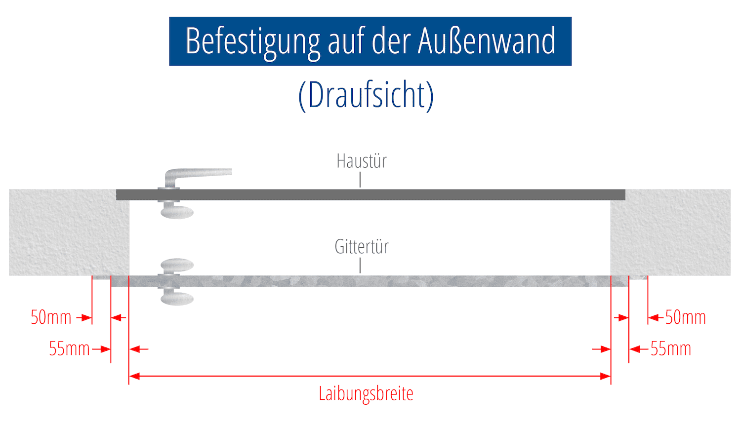 Verzinkte traliedeur Ladder