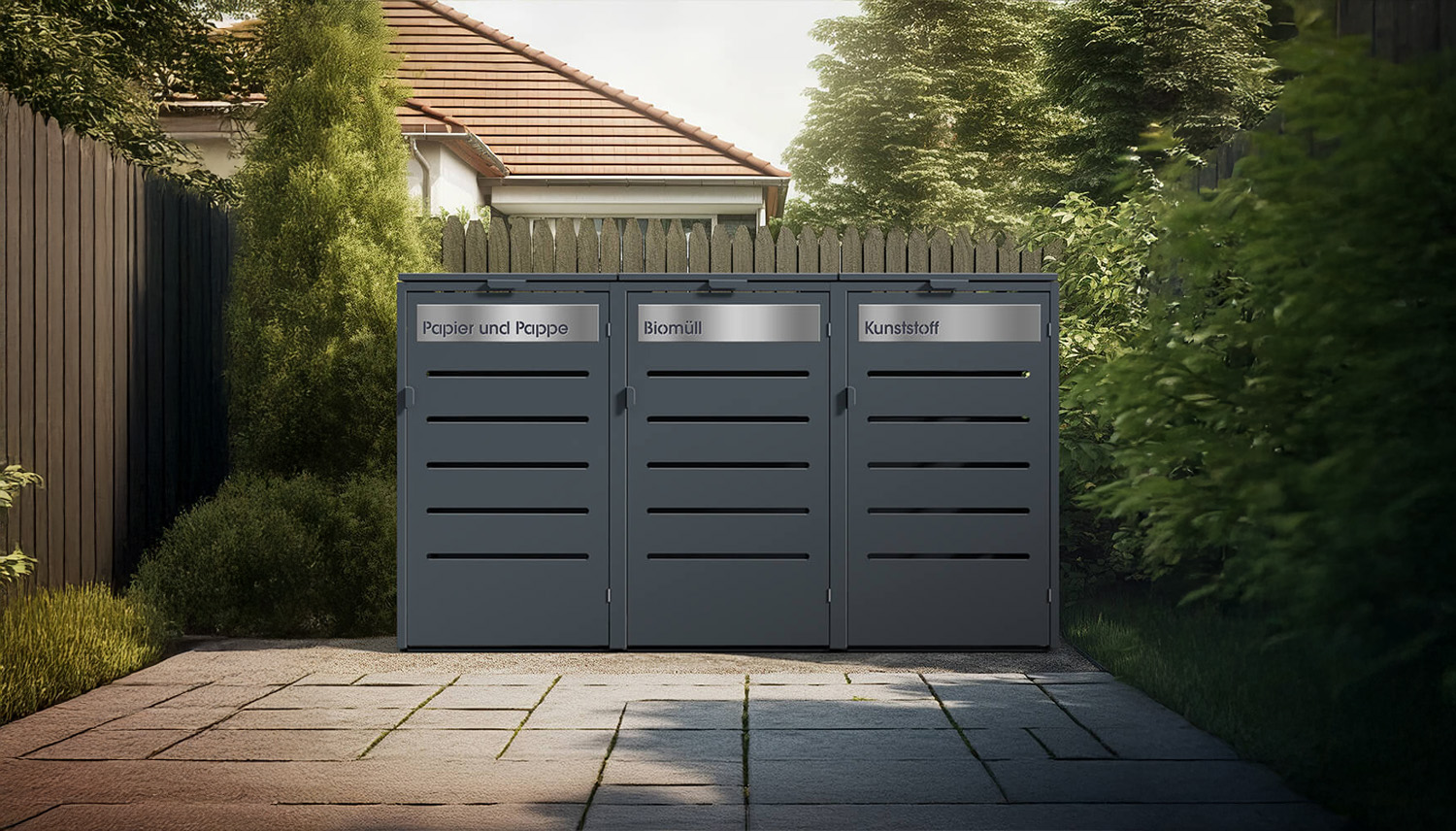 Mülltonnenbox Alu 3-türig MTB1031 240L von KNOBLOCH