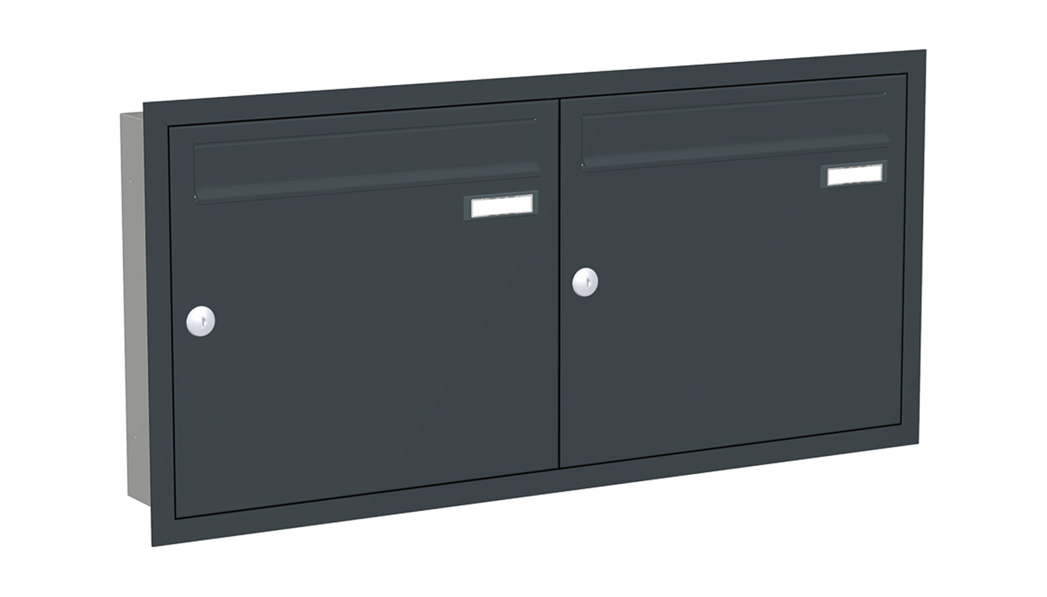 Briefkastenanlage | Unterputz | 2-fach | Senkrecht | Farbe