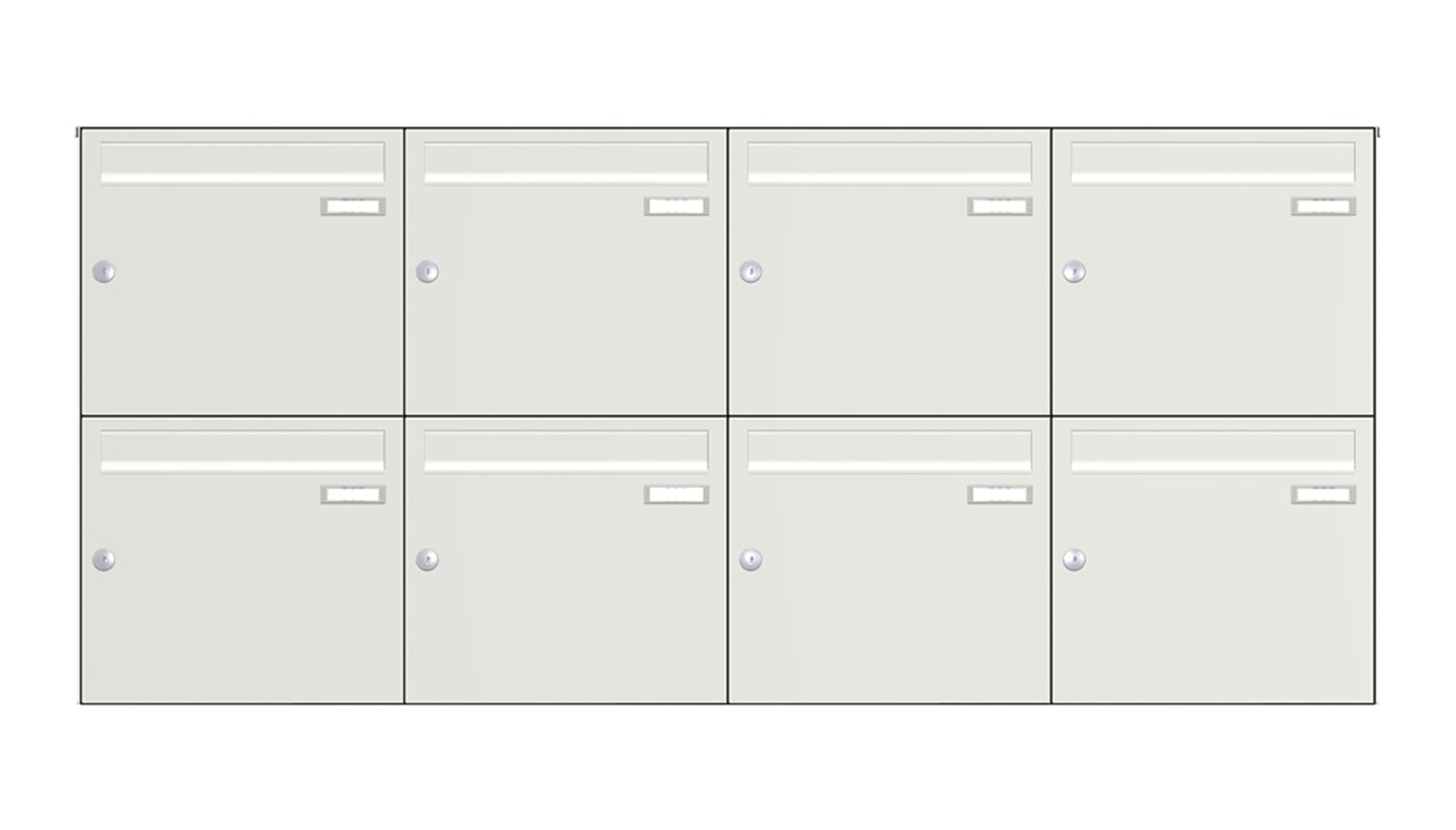Briefkastenanlage | Aufputz | 8-fach | Senkrecht | Farbe