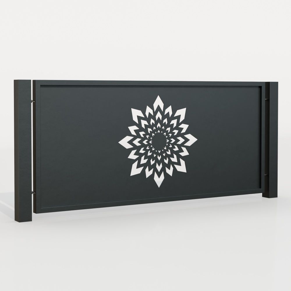 Tuinafscheiding aluminium laser gesneden ontwerp KL