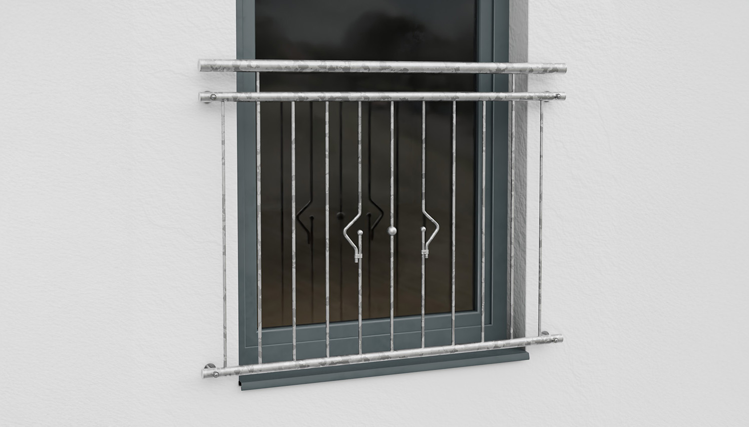 Frans balkon verzinkt Zonnesysteem ornament 