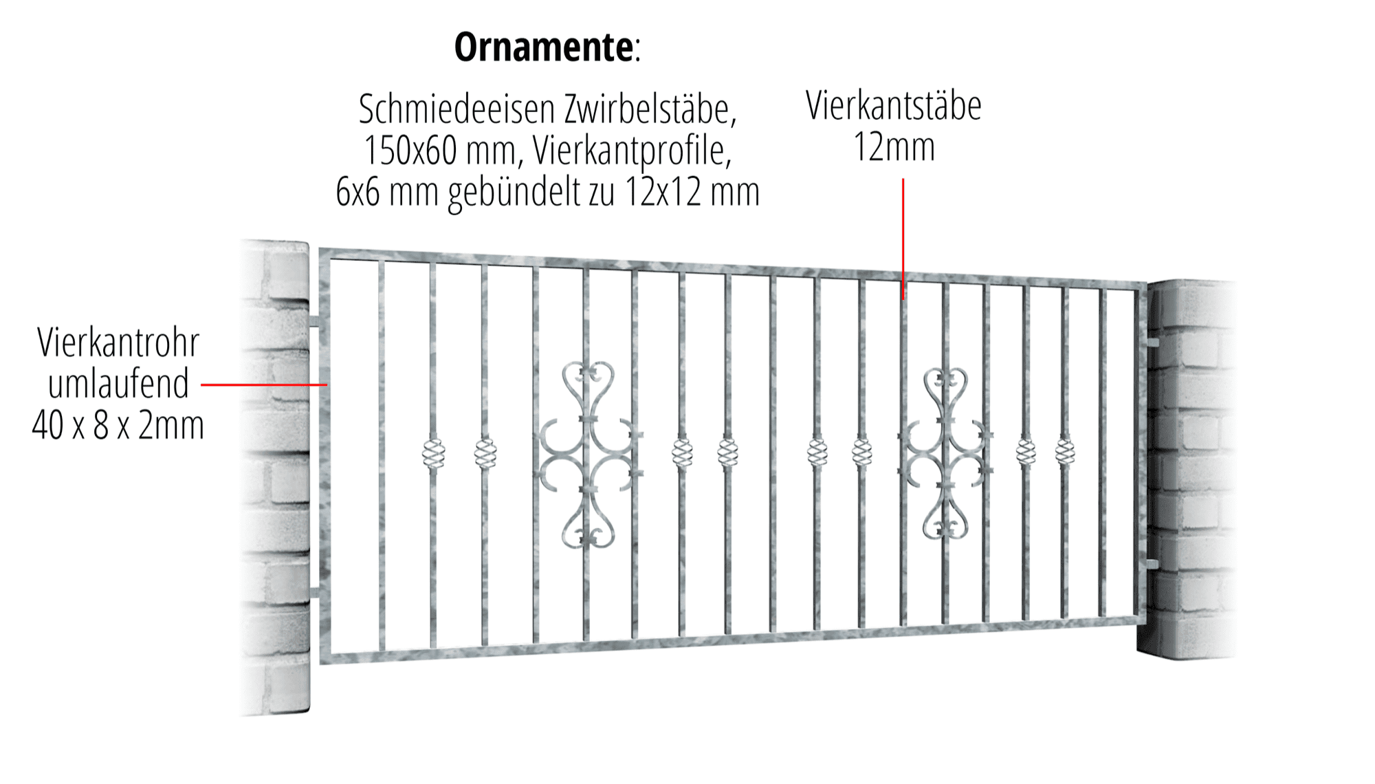 Tuinafscheiding verzinkt scroll, GE