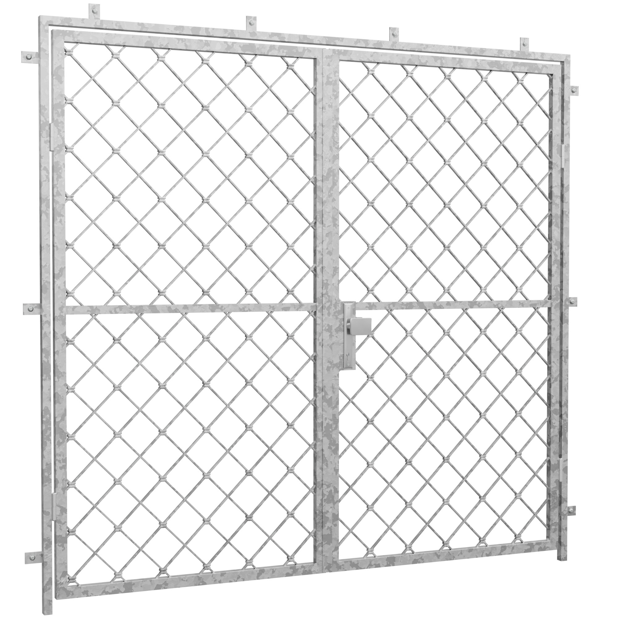Verzinkte traliedeur 2-vleugelig Rhombuses