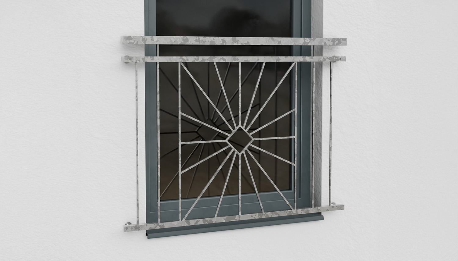 Frans balkon verzinkt Zonwering