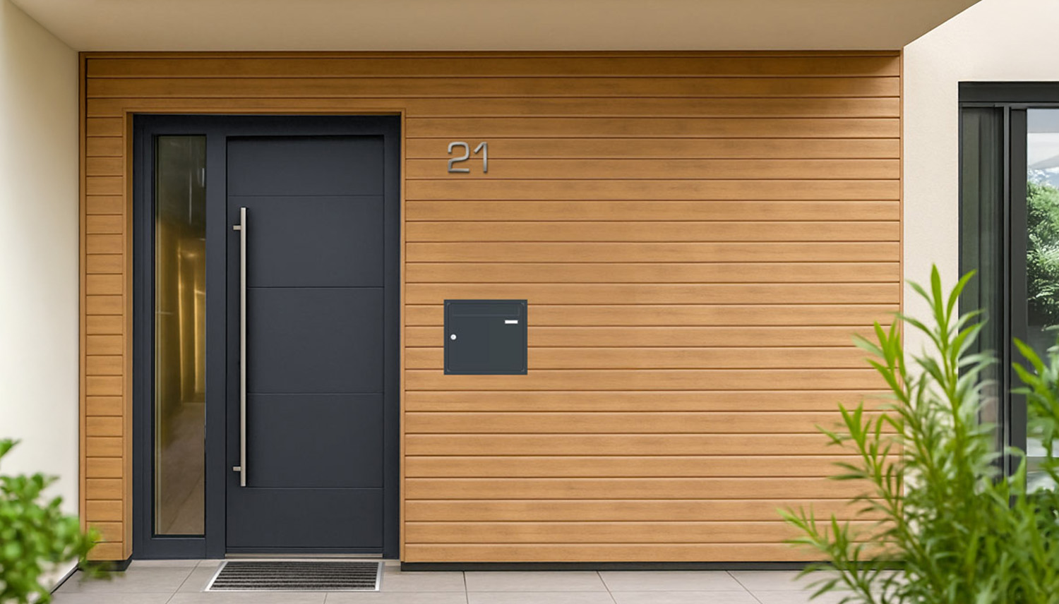 Briefkastenanlage | Unterputz | 1-fach | Senkrecht | Farbe