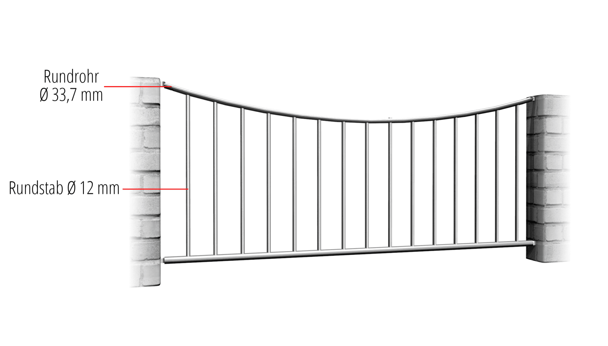 Tuinafscheiding roestvrij staal verticale bar 2, UB