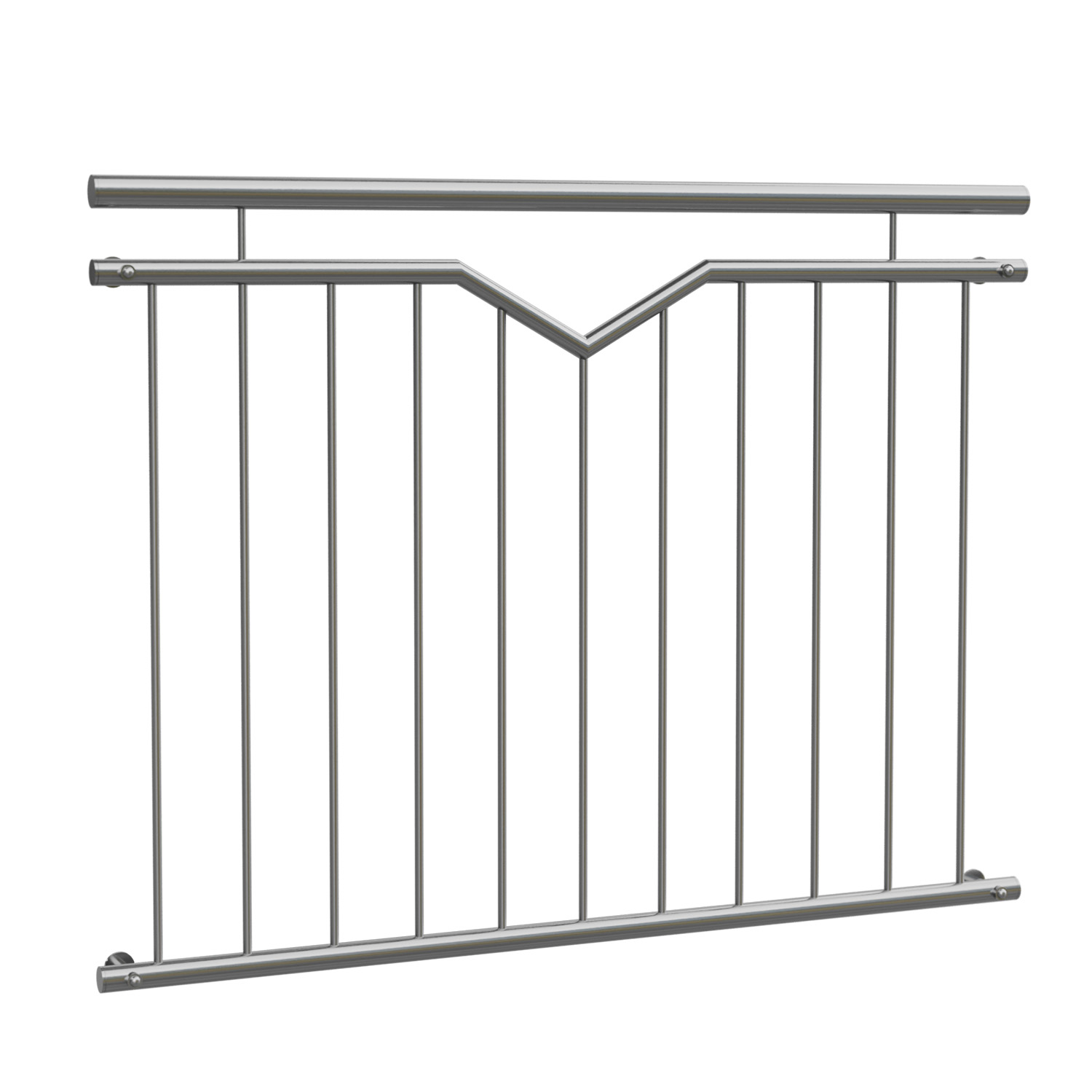 Frans Balkon Roestvrij Staal Enkele V