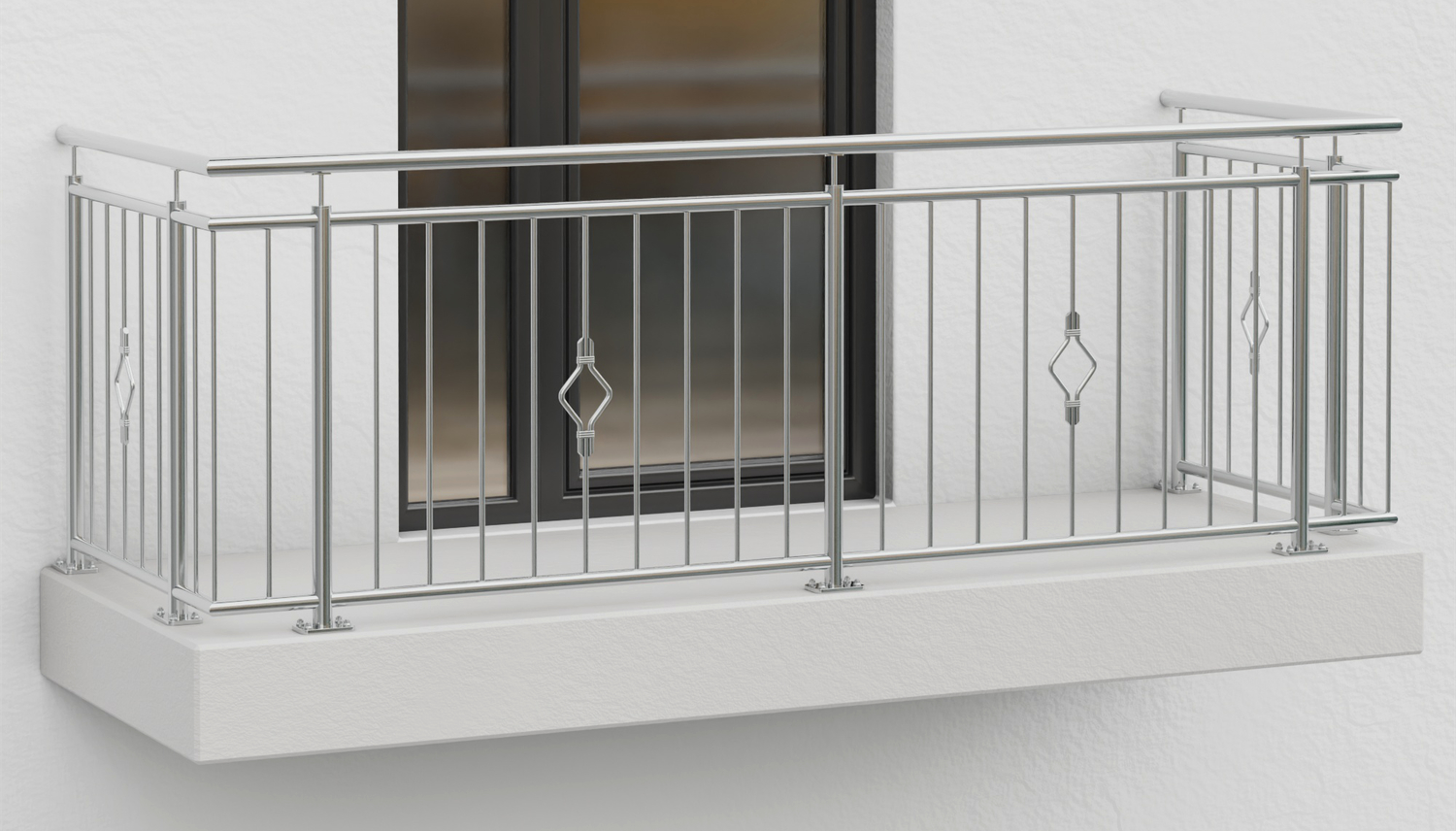 Roestvrij staal balkonhek Karo 1