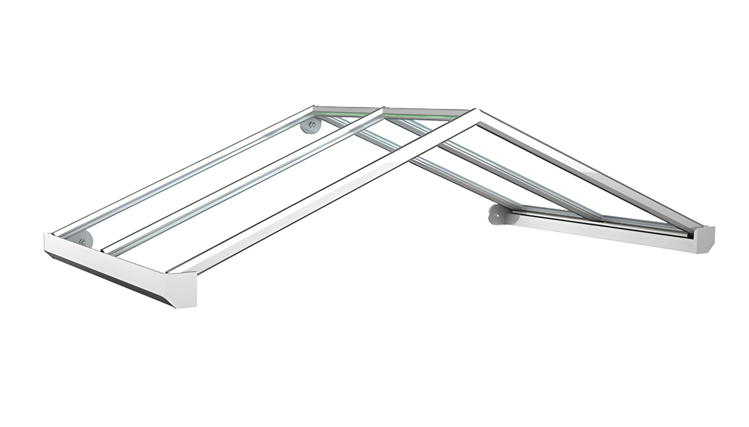 Vordach Aluminium Rubin 1 Acrylglas