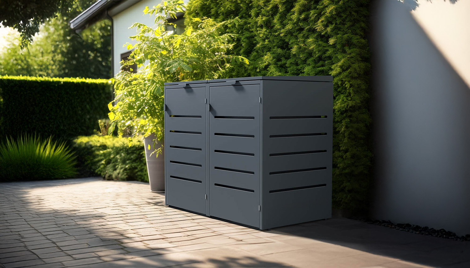 Mülltonnenbox Alu 2-türig MTB1021 240L von KNOBLOCH