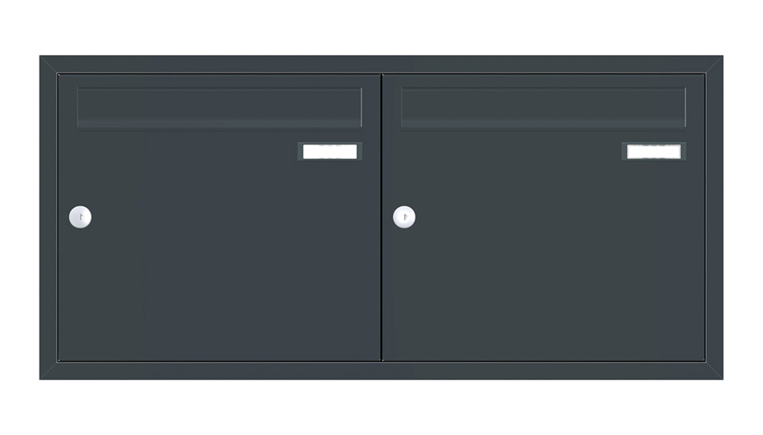 Briefkastenanlage | Unterputz | 2-fach | Senkrecht | Farbe