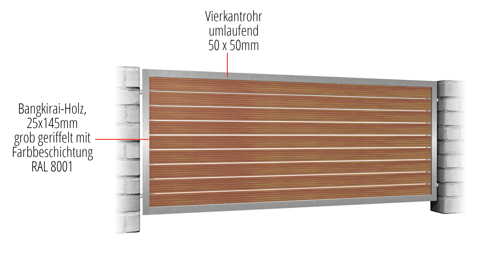 Tuinafscheiding roestvrij staal HFW, GE