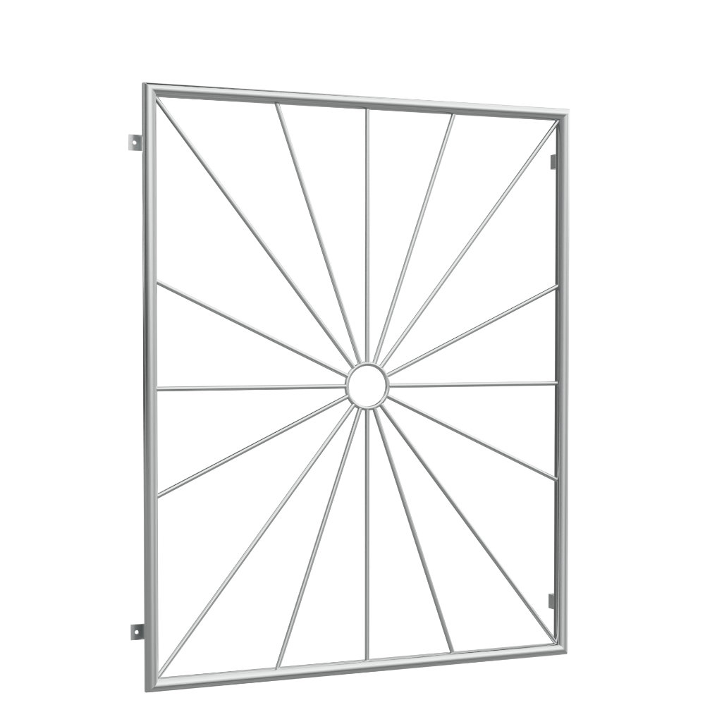 Traliewerk roestvrij staal zonnecirkel 