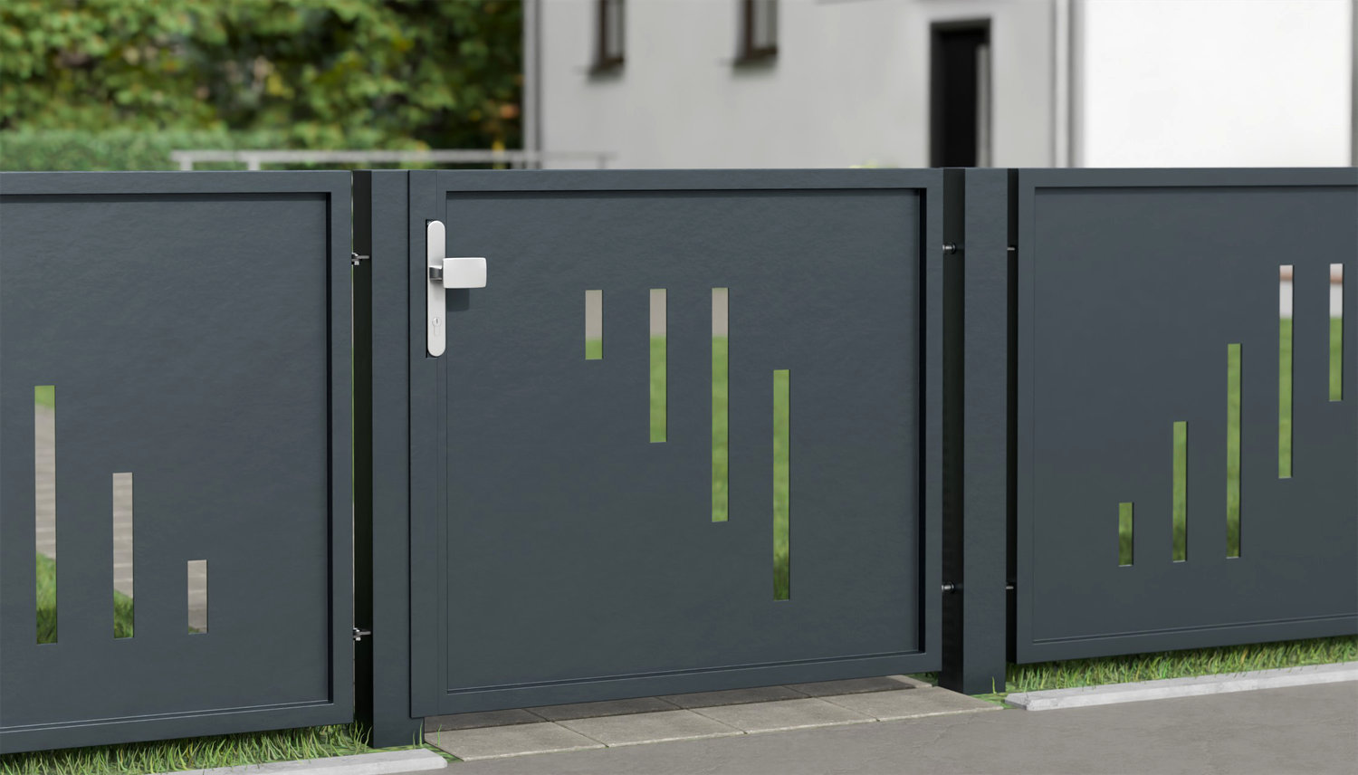 Tuindeur aluminium 1-vleugelig privacyscherm SG, GE