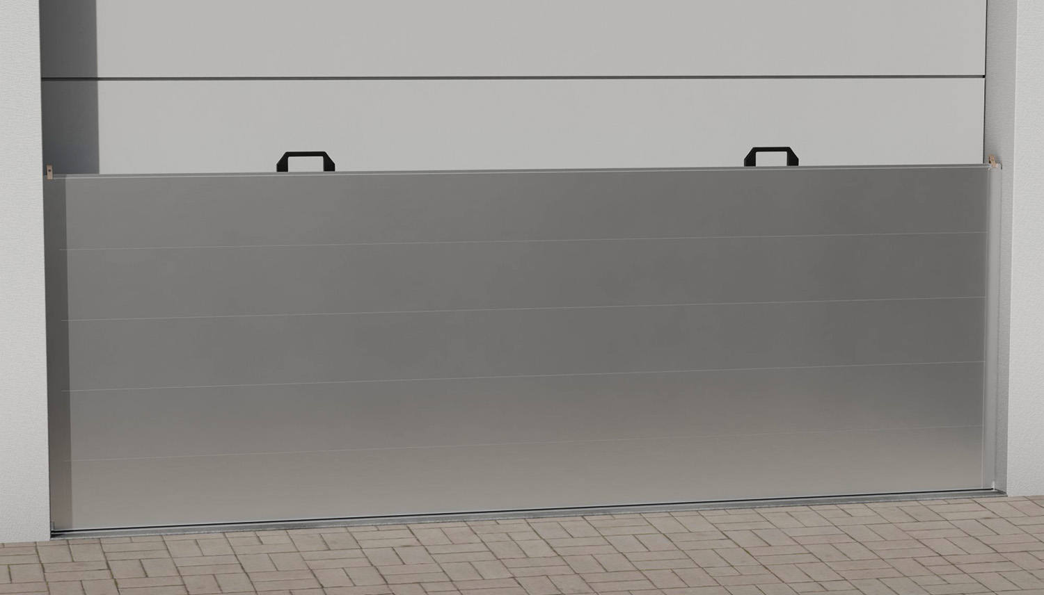Mobile Wasserschutzwand aus Aluminium