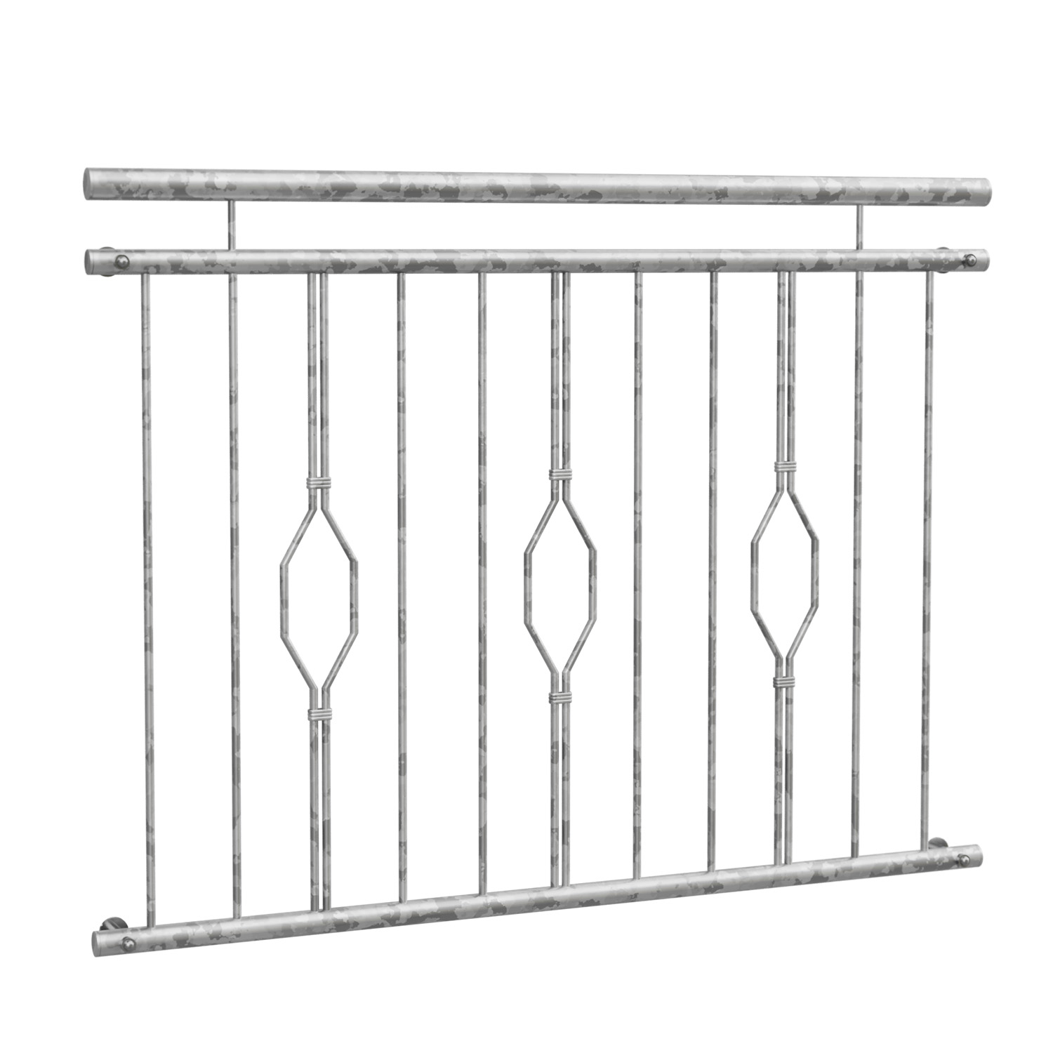 Frans Balkon Verzinkt 6-hoekig Driedubbel Ornament 