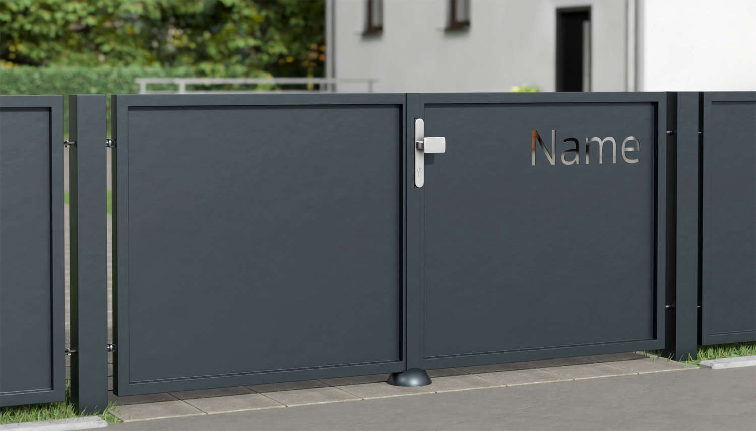 Tuinpoort aluminium 2-vleugelig privacyscherm NAM, GE
