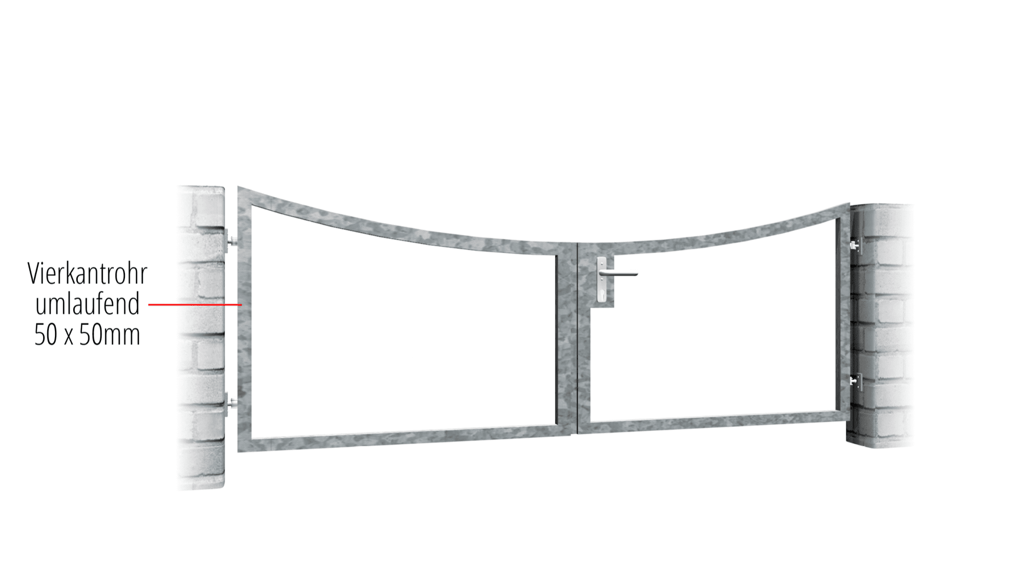 Tuinpoort verzinkt 2-vleugelig eigen vulling, UB